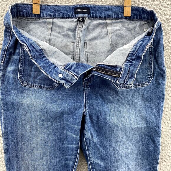 J.Crew Demi Boot Jean Women 33 WideLeg Front Pocket Y2k Western Academia Classic - Picture 8 of 15